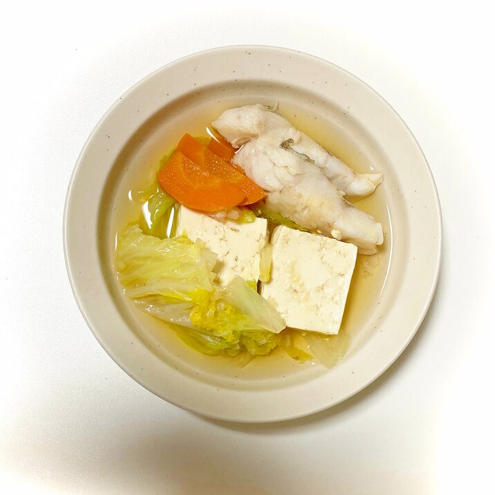 残り野菜でタラちり